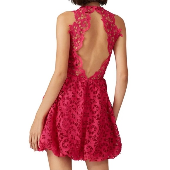 Saylor Pink Amari Lace Mini Dress Size Small - Picture 5 of 16